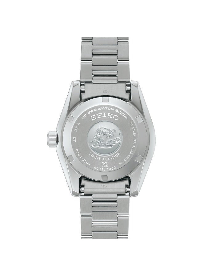 سيكو Prospex Limited Edition Heritage Diver’s Watch SPB545J1, 40 mm Ocean‑Blue Dial, Silver Stainless Steel Bracelet, 300 m WR - Image 3